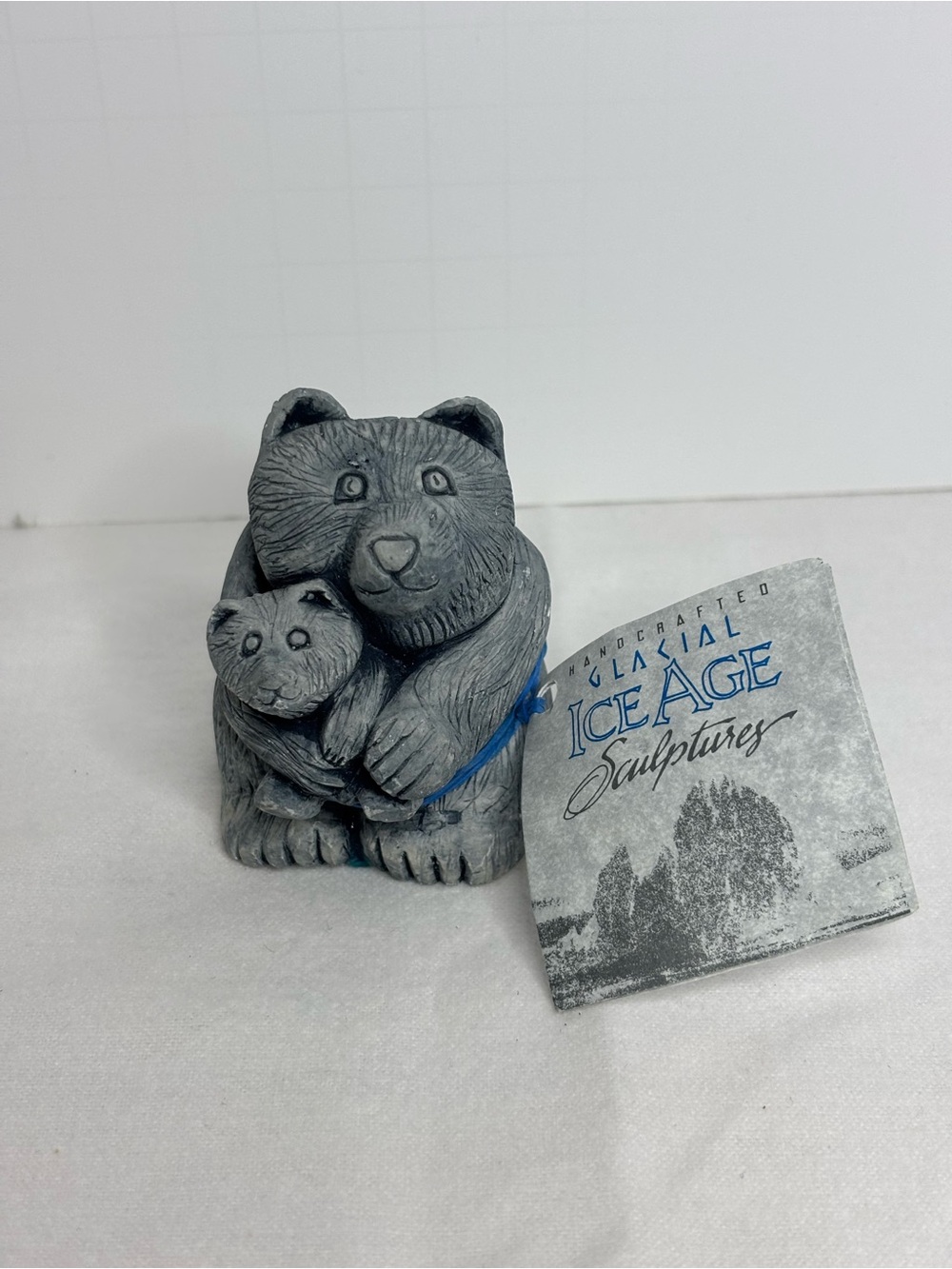Gray Bear Figurine - Handcrafted Home Accent
